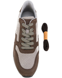 Мужские светло-коричневые кожаные кеды от Tod's