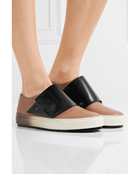 Женские светло-коричневые кожаные кеды от Marni