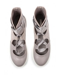 Женские светло-коричневые кожаные кеды от LOST INK