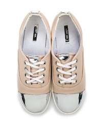 Женские светло-коричневые кожаные кеды от LOST INK