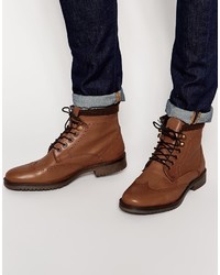 Мужские светло-коричневые кожаные классические ботинки от Asos