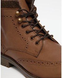 Мужские светло-коричневые кожаные классические ботинки от Asos