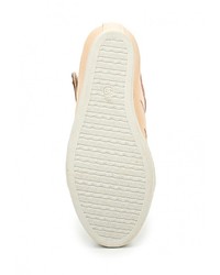 Светло-коричневые кожаные кроссовки на танкетке от Burlesque