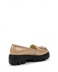 Женские светло-коричневые кожаные лоферы от Evigi