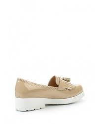 Женские светло-коричневые кожаные лоферы от Guapissima