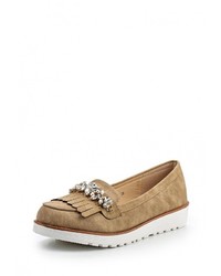 Женские светло-коричневые кожаные лоферы от Guapissima