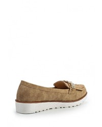 Женские светло-коричневые кожаные лоферы от Guapissima