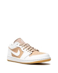 Мужские светло-коричневые кожаные низкие кеды от Jordan