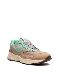 Мужские светло-коричневые кожаные низкие кеды от Saucony