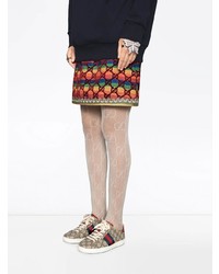 Женские светло-коричневые кожаные низкие кеды от Gucci