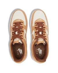 Мужские светло-коричневые кожаные низкие кеды от Nike