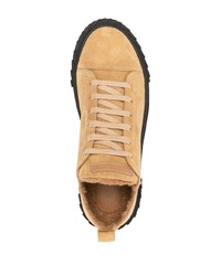 Мужские светло-коричневые кожаные низкие кеды от Giuseppe Zanotti