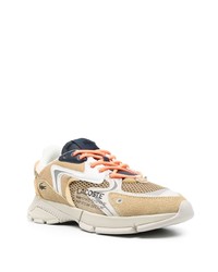 Мужские светло-коричневые кожаные низкие кеды от Lacoste