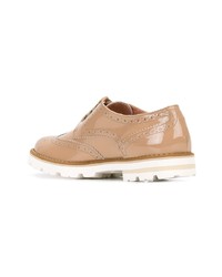 Женские светло-коричневые кожаные оксфорды от Baldinini