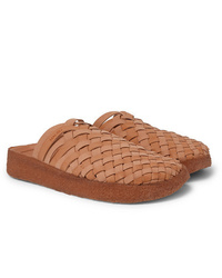 Мужские светло-коричневые кожаные плетеные сандалии от Malibu