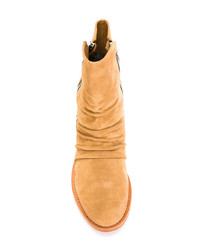 Мужские светло-коричневые кожаные повседневные ботинки от Amiri