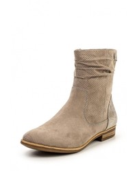 Светло-коричневые кожаные полусапоги от s.Oliver