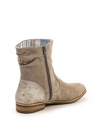 Светло-коричневые кожаные полусапоги от s.Oliver