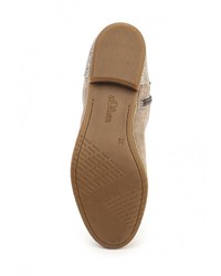 Светло-коричневые кожаные полусапоги от s.Oliver