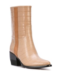 Светло-коричневые кожаные полусапоги от Chloé