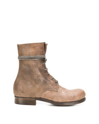 Мужские светло-коричневые кожаные рабочие ботинки от Dimissianos & Miller