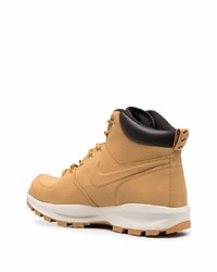 Мужские светло-коричневые кожаные рабочие ботинки от Nike
