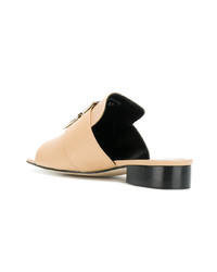 Светло-коричневые кожаные сабо от Dorateymur