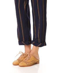 Светло-коричневые кожаные сабо от Schutz