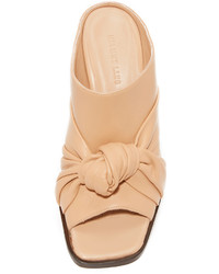 Светло-коричневые кожаные сабо от Helmut Lang