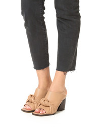 Светло-коричневые кожаные сабо от Helmut Lang