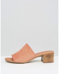 Светло-коричневые кожаные сабо от Asos