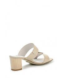 Светло-коричневые кожаные сабо от Vitacci