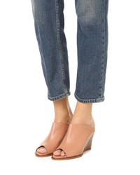 Светло-коричневые кожаные сабо от Robert Clergerie