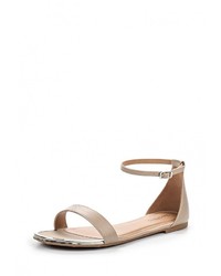 Светло-коричневые кожаные сандалии на плоской подошве от Call it SPRING