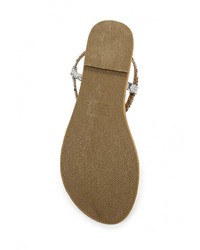 Светло-коричневые кожаные сандалии на плоской подошве от Rubi