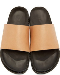 Мужские светло-коричневые кожаные сандалии от Ann Demeulemeester