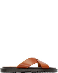 Мужские светло-коричневые кожаные сандалии от Dr. Martens
