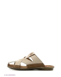 Мужские светло-коричневые кожаные сандалии от iD! Collection