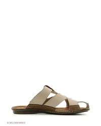 Мужские светло-коричневые кожаные сандалии от iD! Collection