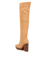 Светло-коричневые кожаные сапоги от Jacquemus