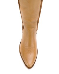 Светло-коричневые кожаные сапоги от Golden Goose Deluxe Brand