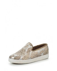 Женские светло-коричневые кожаные слипоны