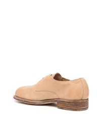 Светло-коричневые кожаные туфли дерби от Guidi