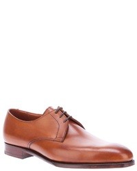 Светло-коричневые кожаные туфли дерби от Crockett Jones