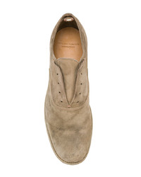 Светло-коричневые кожаные туфли дерби от Officine Creative