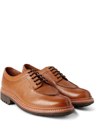 Светло-коричневые кожаные туфли дерби от Grenson