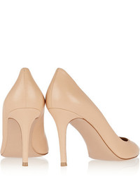 Светло-коричневые кожаные туфли от Gianvito Rossi