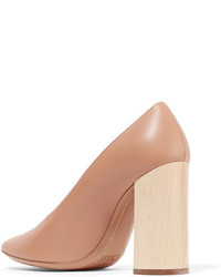 Светло-коричневые кожаные туфли от Chloé