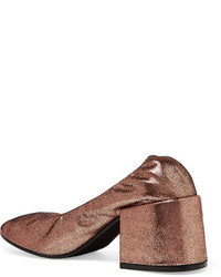 Светло-коричневые кожаные туфли от MM6 MAISON MARGIELA