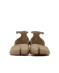 Светло-коричневые кожаные туфли от Maison Margiela